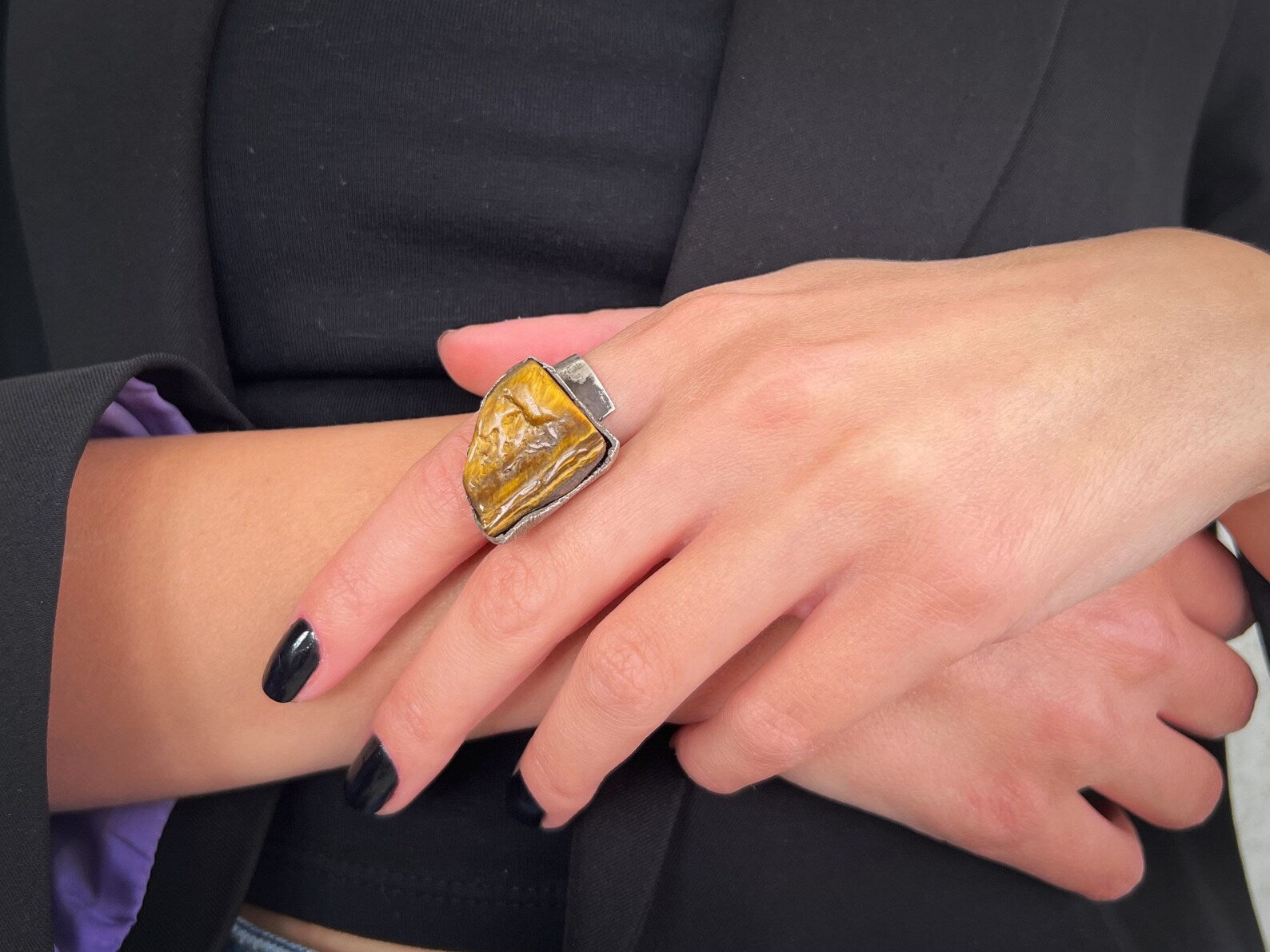 Cat's Eye Silver Ring LevenExclusive