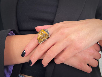 Cat's Eye Silver Ring LevenExclusive