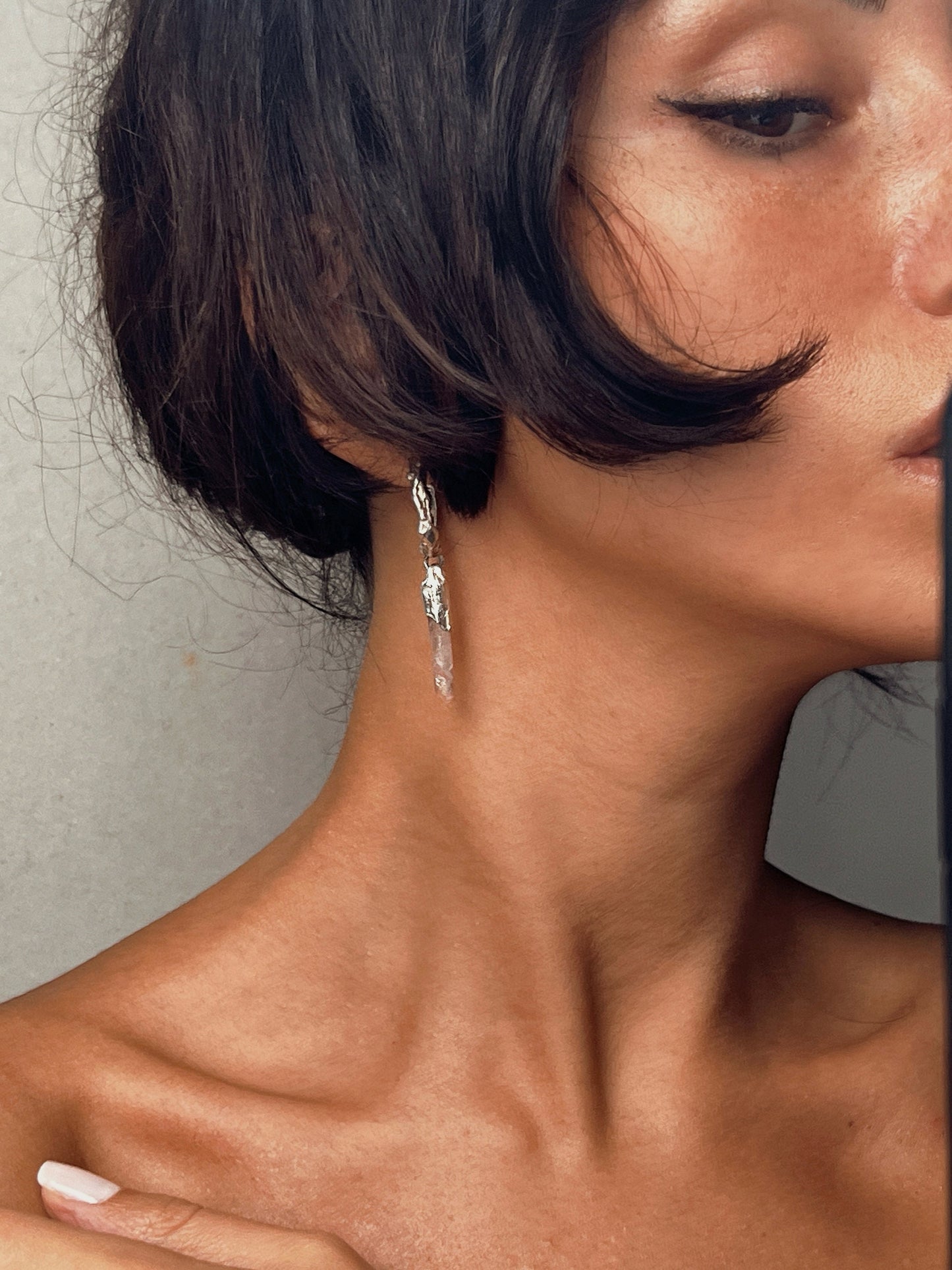 Rose Quatrz Earrings LevenExclusive