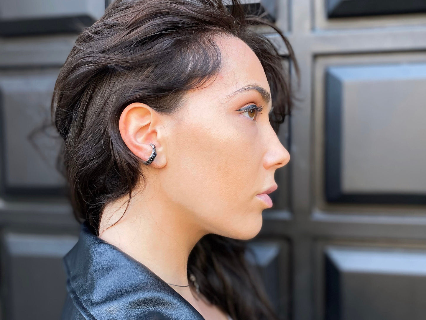 ვერცხლის საყურე ტურმალინით