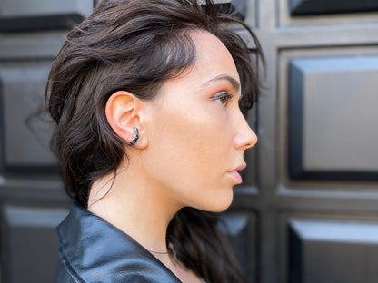 ვერცხლის საყურე ტურმალინით