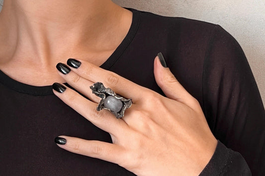 ვერცხლის ბეჭედი კვარცით