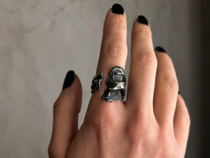 ვერცხლის გახსნილი ბეჭედი