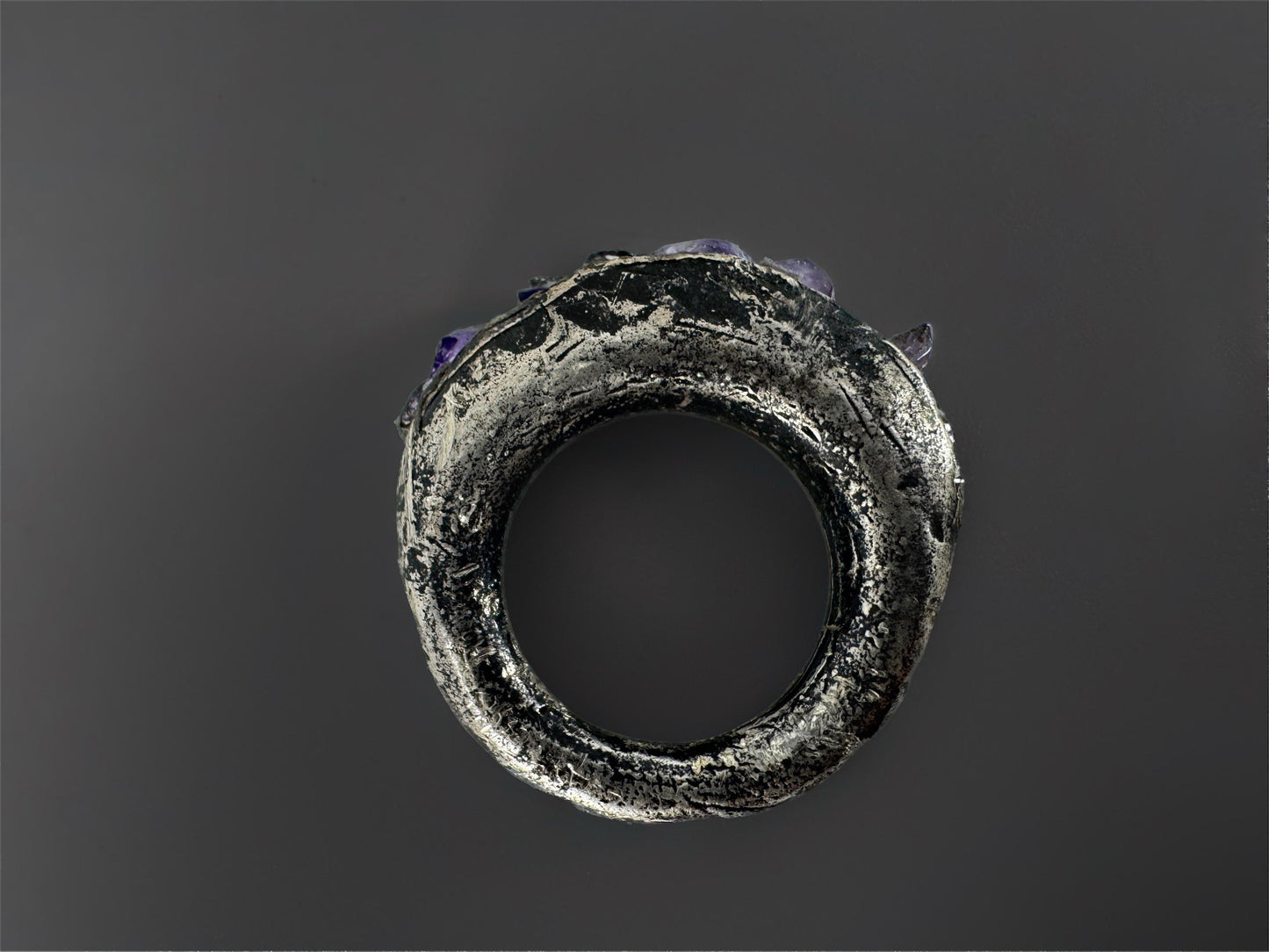 ამეთვისტოს ვერცხლის ბეჭედი