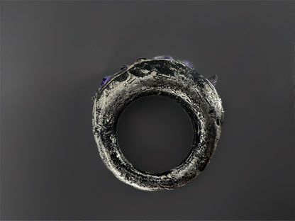 ამეთვისტოს ვერცხლის ბეჭედი