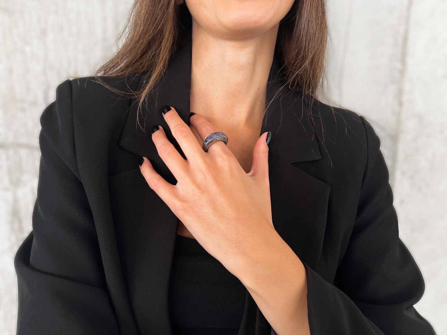 ამეთვისტოს ვერცხლის ბეჭედი