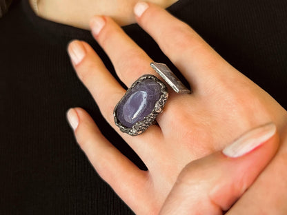 ამეთვისტოს ვერცხლის ბეჭედი