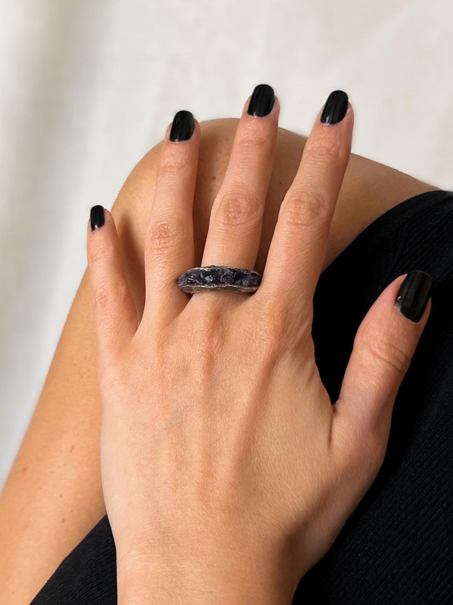 ამეთვისტოს ვერცხლის ბეჭედი