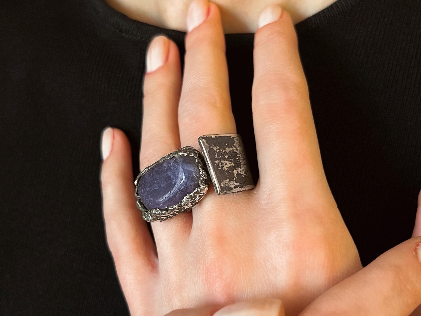 ამეთვისტოს ვერცხლის ბეჭედი