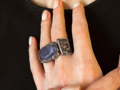 ამეთვისტოს ვერცხლის ბეჭედი